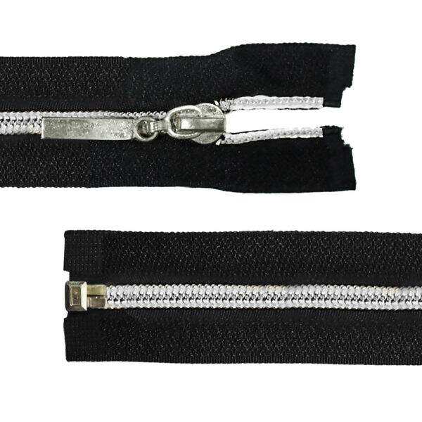 Ziper-Dest-Aluminizado-10un-Preto-Prateado