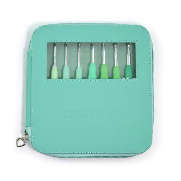 Kit-Estojo-Verde-Agulha-Croche