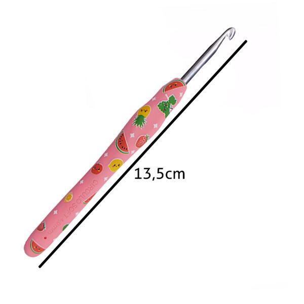 Tamanho-agulhacrocheestampada-rosa-circulo